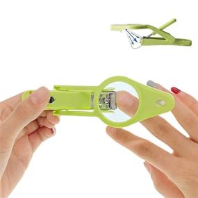 img 1 attached to 🔎 Nail Clippers with Fold-Away Magnifier, LED Light, and Enhanced Care for Elderly Seniors, Pets, and Babies - Promotes Reduced Eye Strain for Fingernails & Toenails