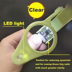 img 2 attached to 🔎 Nail Clippers with Fold-Away Magnifier, LED Light, and Enhanced Care for Elderly Seniors, Pets, and Babies - Promotes Reduced Eye Strain for Fingernails & Toenails