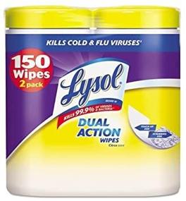 img 3 attached to 🍊 Lysol Brand Disinfecting Wipes - Dual Action, Citrus Scented - 75 Wipes per Canister, 2 Packs