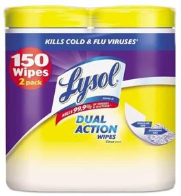 img 1 attached to 🍊 Lysol Brand Disinfecting Wipes - Dual Action, Citrus Scented - 75 Wipes per Canister, 2 Packs