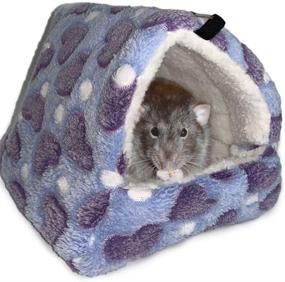 img 4 attached to 🐹 Winter Warm Hamster Bed & Hammock - Soft and Cute Hanging Nest for Small Animals like Guinea Pigs, Degus, Hedgehogs and More