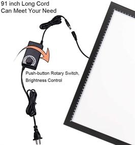 img 2 attached to 🔆 SanerDirect A2 Tracing Light Pad: Ultra-Thin Diamond Painting Light Board with Stepless Dimming, Large Size 25x18INCH, Upgraded Design, Clips & Magnet Included