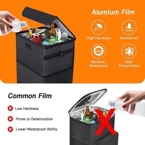 img 1 attached to 🚗 TAOPE Large Capacity Car Trash Bag - 3.6 Gallons Car Garbage Can with 3 Storage Pockets, Foldable & Waterproof - Multipurpose Hanging Car Trash Bin for Leak-Proof Convenience