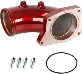 img 3 attached to 🔥 Red High Flow Intake Elbow for Ford 6.0L V8 Powerstroke Diesel 2003-2007: Enhance Performance!