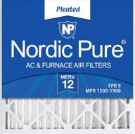 🌬️ nordic pure 20x20x2 merv 12 pleated air filter logo
