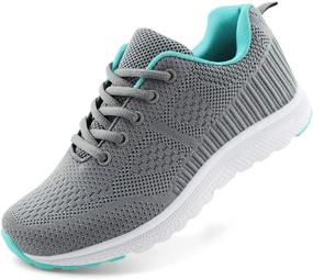 img 2 attached to 👟 Stay Comfortable and Stylish with Jabasic Women's Casual Breathable Running Sneakers - Lightweight Tennis Shoes