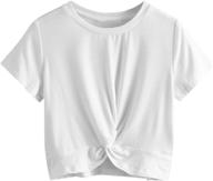 👚 milumia casual twist sleeve tops for girls in girls' clothing - tees & blouses logo