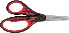 img 1 attached to Fiskars 194220 Back to School Supplies, Softgrip Blunt-tip Kids Scissors, 5 Inch - Color May Vary