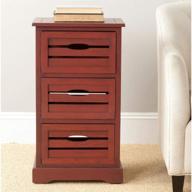 safavieh american homes collection samara 3-drawer cabinet in vibrant red logo