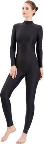 img 3 attached to Unisex Dancewear: Gaibest Full Body Leotard 🕺 with High Neck Zip - Adult One Piece Unitard