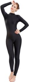 img 1 attached to Unisex Dancewear: Gaibest Full Body Leotard 🕺 with High Neck Zip - Adult One Piece Unitard