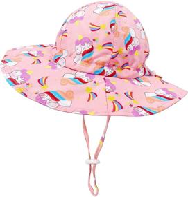 img 3 attached to Dream Bridge Kids Toddler Sun Hat: Adjustable Wide Brim Bucket Hat for Boys and Girls - Ultimate Summer Protection and Breathability