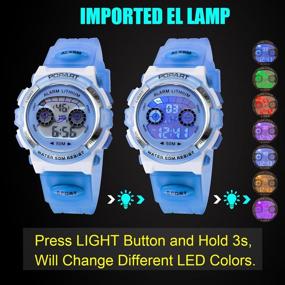 img 1 attached to ⌚ Girls' Waterproof Digital Outdoor Wrist Watches with Watch Function