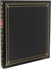 img 4 attached to Pioneer Photo Albums 300-Pocket Post Bound Leatherette Cover Photo Album - Black (3.5x5.25 Prints)