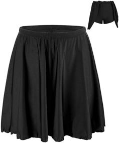 img 3 attached to Hilor Women's High Waisted Swim Skirt Bottoms: The Perfect Athletic Tankini Swimsuits Skirt with Panty
