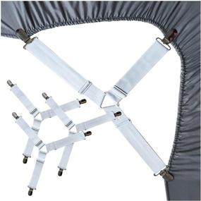 img 4 attached to Raytour Bed Sheet Holder Straps | Enhancing Bedsheet Fasteners for Improved Sheet Stay