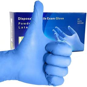 img 3 attached to 100 Pack of Medium Nitrile Gloves, Latex-Free Disposable Gloves for Multipurpose Use