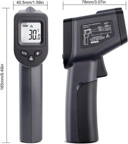 img 3 attached to 🌡️ Kaemeasu KM-380: High Precision Digital Infrared Thermometer -58℉-716℉ (-50℃ to 380℃) Handheld Non-Contact Thermometer Gun
