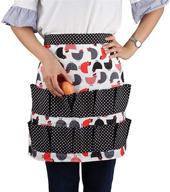 🥚 convenient chicken egg collecting apron with 12 deep pockets for hen, duck, and goose eggs logo