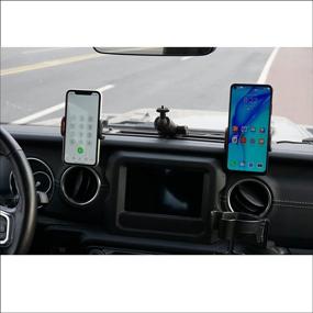 img 4 attached to 📱 Voswitch JL201 Phone Mount Pack for Jeep Wrangler JL JLU 2018-Current & Gladiator 2020-Current: Ultimate Phone Mounting Solution
