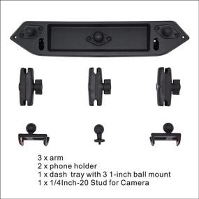 img 1 attached to 📱 Voswitch JL201 Phone Mount Pack for Jeep Wrangler JL JLU 2018-Current & Gladiator 2020-Current: Ultimate Phone Mounting Solution
