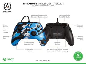 img 3 attached to PowerA Enhanced Wired Controller for Xbox - Metallic Blue Camo: A Superior Gamepad for Xbox Series X/S