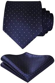 img 1 attached to 🔴 Burgundy Wedding Necktie with HISDERN Handkerchief: Elegant and Stylish Groomsmen Accessory