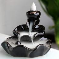 🌊 waterfall incense burner: lotus backflow holder with free aromatherapy cones логотип