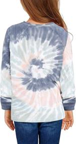 img 1 attached to 👚 Girls Casual Tie Dye Crewneck Sweatshirt: Long Sleeve Pullover Tops by LookbookStore