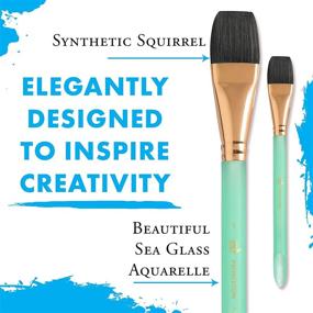 img 1 attached to 🖌️ Princeton Artist Brush Neptune Series 4750: Synthetic Squirrel Watercolor Paint Brush - Aquarelle, 1 Inch Size - Review, Price, and Best Deals
