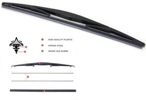 img 3 attached to 🚗 Beler 14-inch Car Rear Rain Window Windshield Wiper Blade for Honda CR-V, Fit Jazz, Pilot & Infiniti EX35 (Fulfilled by Amazon)