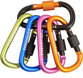 img 4 attached to Durable TITECOUGO Aluminum Alloy D-Ring Key Chain Clip for Camping & Hiking - High Strength Carabiner for Outdoor Activities (Not for Climbing)