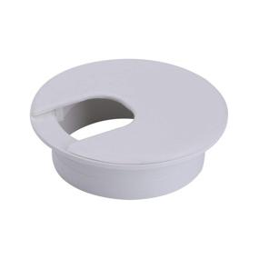 img 4 attached to 🖥️ Pack of White Desk Grommets