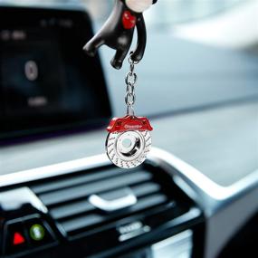img 1 attached to 🐵 YGMONER Sunglasses Monkey Car Charm: Stylish Interior Rear View Mirror Hanging (Black with Brake Caliper Detail)