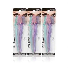 img 3 attached to Pack of 3 Ardell Eyebrow Trimmers and Shapers for Women - Brow Razors (3 count)