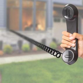 img 1 attached to Медный катушечный телефонный шнур - без путаницы, высококачественный звук, 15 футовый черный кабель для телефона на АТС в доме или офисе от RamPro.
