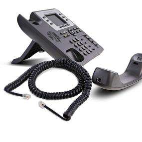 img 3 attached to Медный катушечный телефонный шнур - без путаницы, высококачественный звук, 15 футовый черный кабель для телефона на АТС в доме или офисе от RamPro.