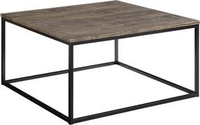img 4 attached to 🏢 Abington Lane Contemporary Square Coffee Table - Enhance Your Living Space with a Modern Brown Cocktail Table for Living Room and Office