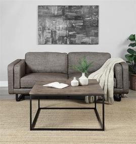 img 2 attached to 🏢 Abington Lane Contemporary Square Coffee Table - Enhance Your Living Space with a Modern Brown Cocktail Table for Living Room and Office