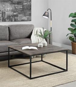 img 3 attached to 🏢 Abington Lane Contemporary Square Coffee Table - Enhance Your Living Space with a Modern Brown Cocktail Table for Living Room and Office