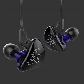 img 1 attached to KZ ES3 Dynamic Hybrid Dual Driver In Ear Headphones (Purple With Mic)