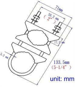 img 2 attached to Антикоррозийный двойной скреп-маст с зажимом в форме буквы V и U-образными болтами - идеально подходит для установки телевизионных, СВ- и радиолюбительских антенн на двойные трубы, 2 комплекта.