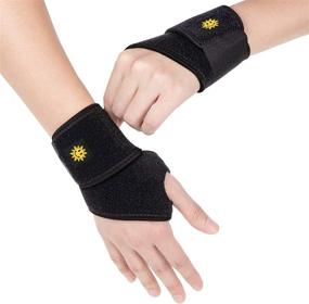 img 4 attached to Adjustable Support One Compression Relief Right Brace Wrist