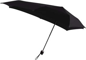 img 3 attached to ☂️ Stylish Senz Manual Umbrella in Classic Black - A Reliable Weather Companion