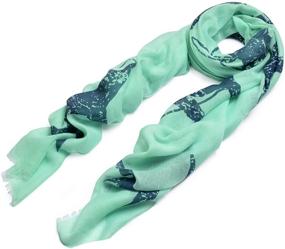 img 3 attached to Stand out with our Unique Sharks Animal Print Frayed End Scarf Wrap - Available in Various Eye-catching Colors!