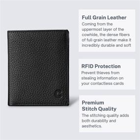 img 2 attached to 💼 Ultimate Luxury: Premium Genuine Leather Tri Fold Men's Accessories and Wallets - Perfect Protection for Cards, Cash, and More!