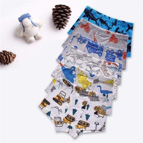 img 2 attached to 🩲 Soft Cotton Briefs for Little Boys - Dinosaur, Truck, and Shark Underwear - Baby, Toddler, Kids - 6-8-9 Pack