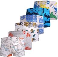 🩲 soft cotton briefs for little boys - dinosaur, truck, and shark underwear - baby, toddler, kids - 6-8-9 pack logo