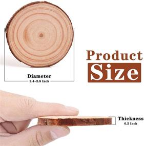 img 3 attached to 🌲 Premium Unfinished Natural Wood Slices: 30Pcs 2.4-2.8 Inch Round Discs for Crafts, Christmas Ornaments, DIY Projects, and More!