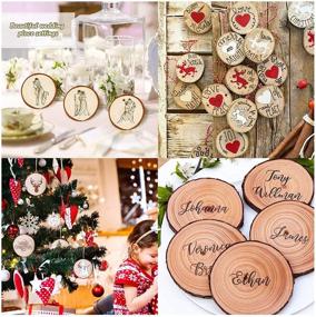 img 1 attached to 🌲 Premium Unfinished Natural Wood Slices: 30Pcs 2.4-2.8 Inch Round Discs for Crafts, Christmas Ornaments, DIY Projects, and More!